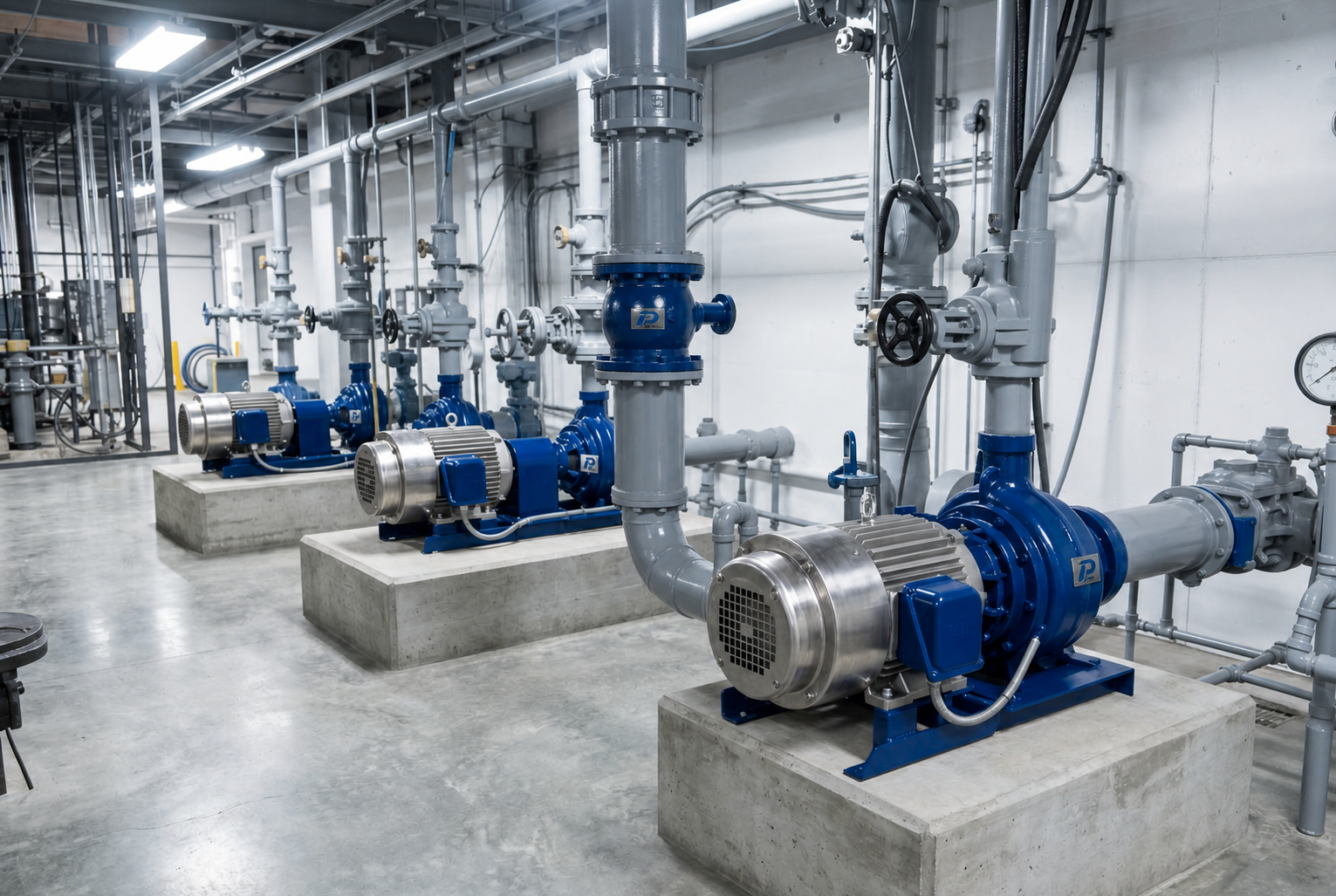 Mechanical room after Precision Fluid Solutions retrofit